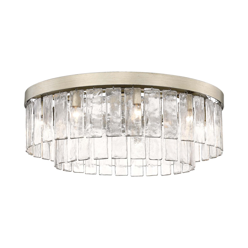 Golden Lighting Ciara 9-light Semi-Flush Mount in White Gold